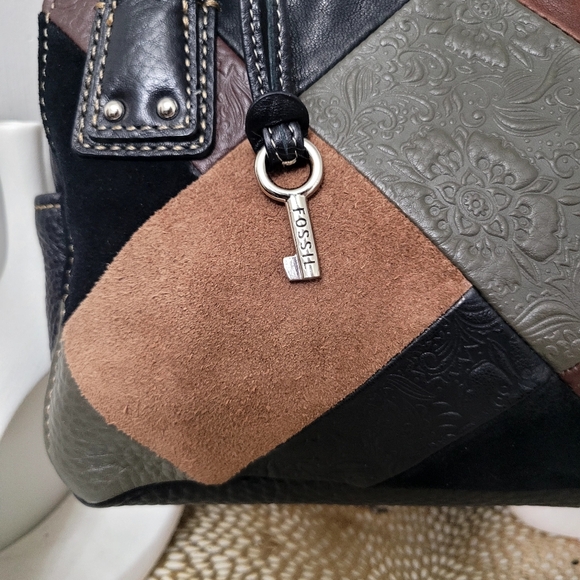 NWOT FOSSIL PATCHWORK BAG - Picture 15 of 15